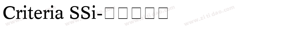 Criteria SSi字体转换